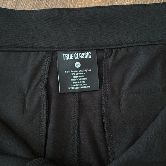 NEW-True classic men’s black chinos 34 x 34 - Picture 6 of 7